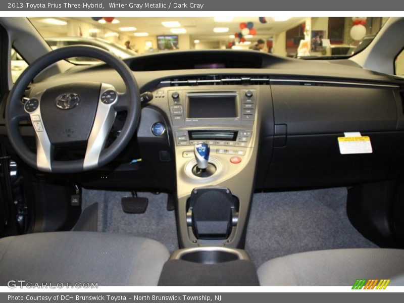 Winter Gray Metallic / Dark Gray 2013 Toyota Prius Three Hybrid