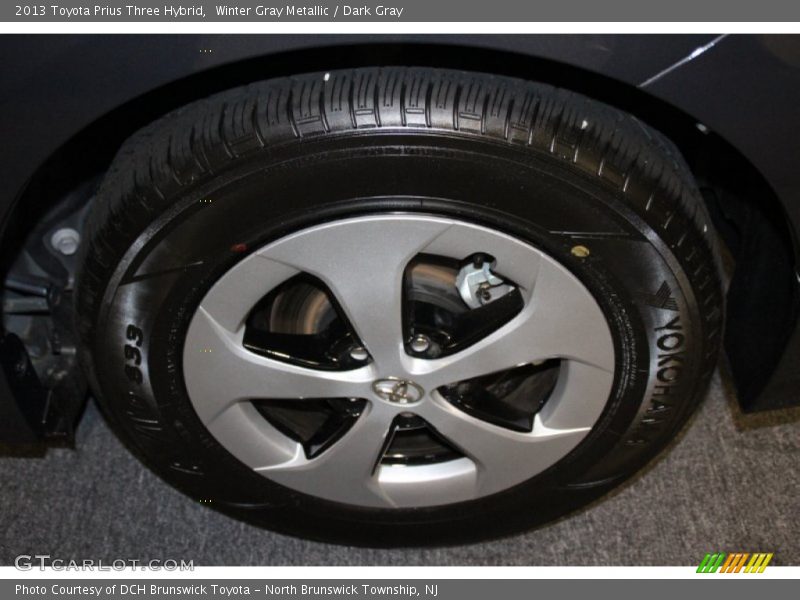 Winter Gray Metallic / Dark Gray 2013 Toyota Prius Three Hybrid