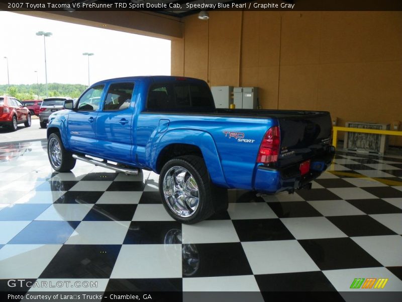 Speedway Blue Pearl / Graphite Gray 2007 Toyota Tacoma V6 PreRunner TRD Sport Double Cab