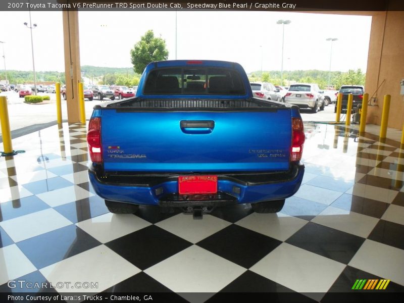 Speedway Blue Pearl / Graphite Gray 2007 Toyota Tacoma V6 PreRunner TRD Sport Double Cab