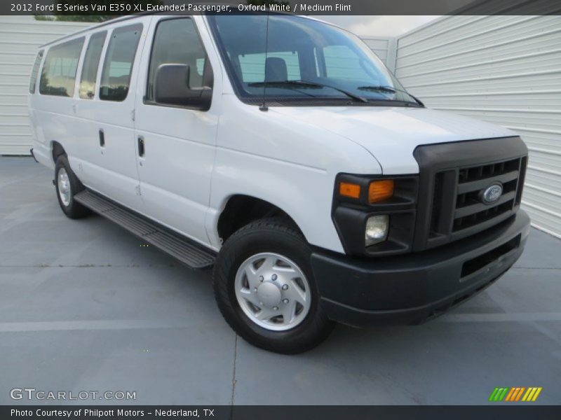 Oxford White / Medium Flint 2012 Ford E Series Van E350 XL Extended Passenger