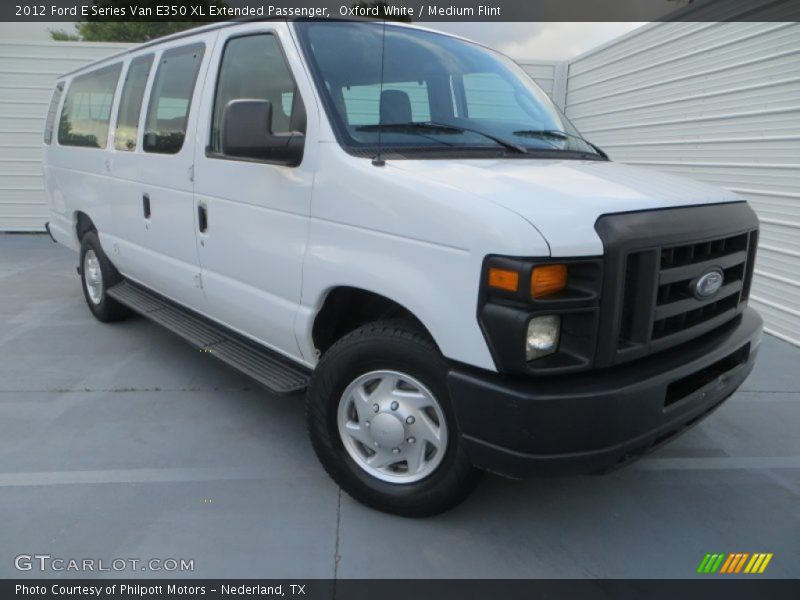 Oxford White / Medium Flint 2012 Ford E Series Van E350 XL Extended Passenger
