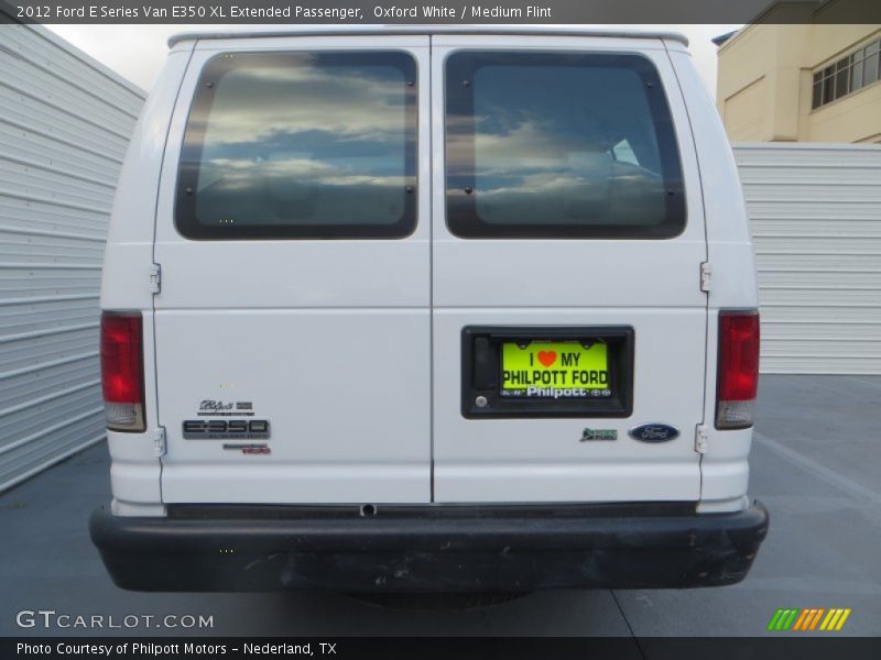 Oxford White / Medium Flint 2012 Ford E Series Van E350 XL Extended Passenger