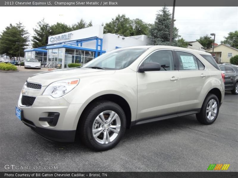 Champagne Silver Metallic / Jet Black 2013 Chevrolet Equinox LS