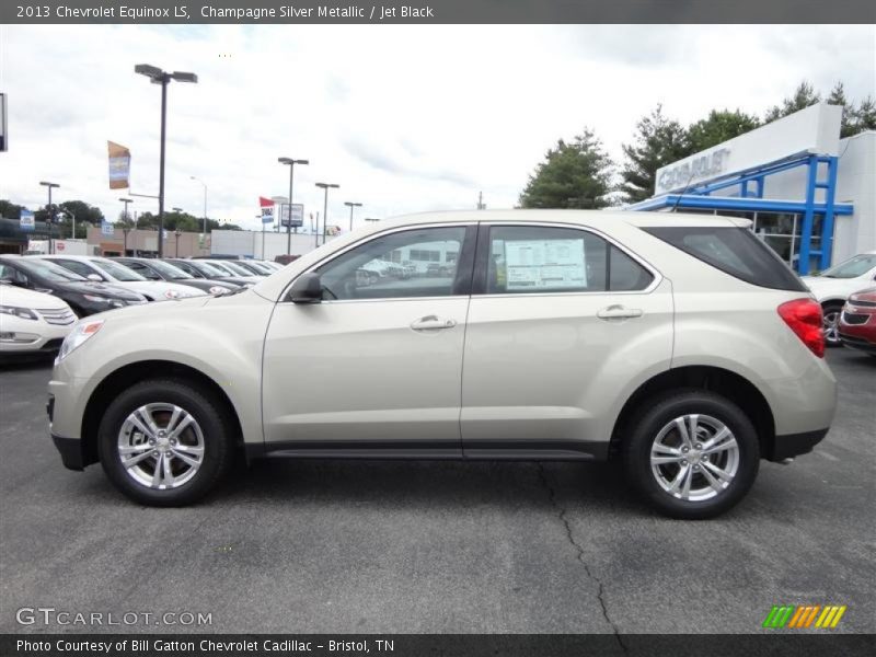 Champagne Silver Metallic / Jet Black 2013 Chevrolet Equinox LS