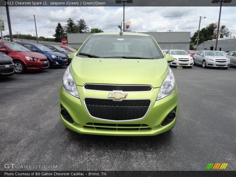 Jalapeno (Green) / Green/Green 2013 Chevrolet Spark LS