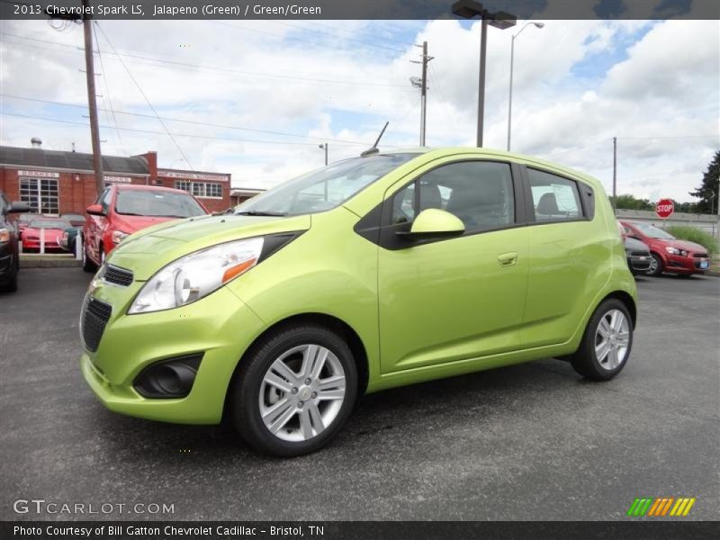 Jalapeno (Green) / Green/Green 2013 Chevrolet Spark LS