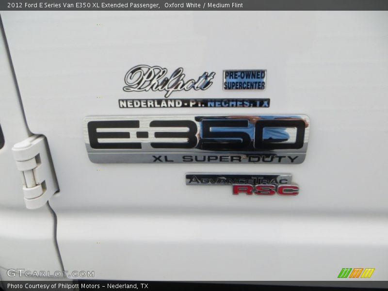 Oxford White / Medium Flint 2012 Ford E Series Van E350 XL Extended Passenger
