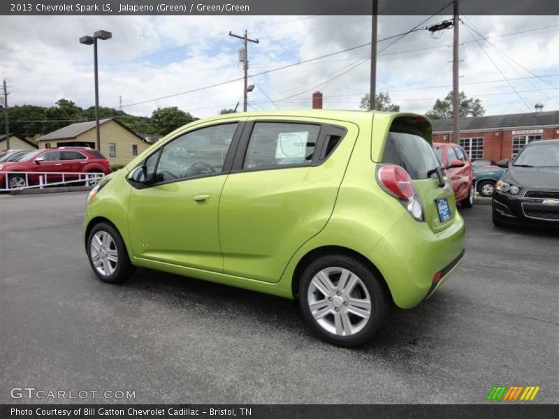 Jalapeno (Green) / Green/Green 2013 Chevrolet Spark LS