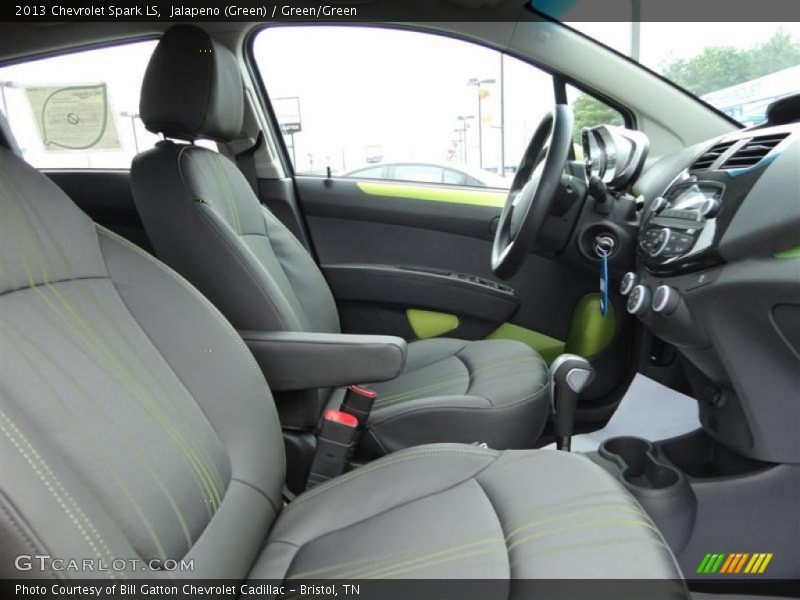Jalapeno (Green) / Green/Green 2013 Chevrolet Spark LS