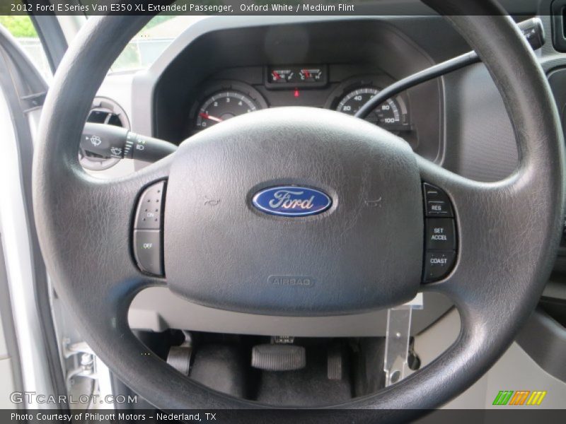 Oxford White / Medium Flint 2012 Ford E Series Van E350 XL Extended Passenger