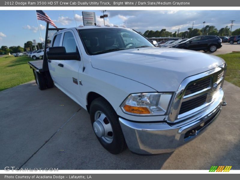 Bright White / Dark Slate/Medium Graystone 2012 Dodge Ram 3500 HD ST Crew Cab Dually Utility Truck