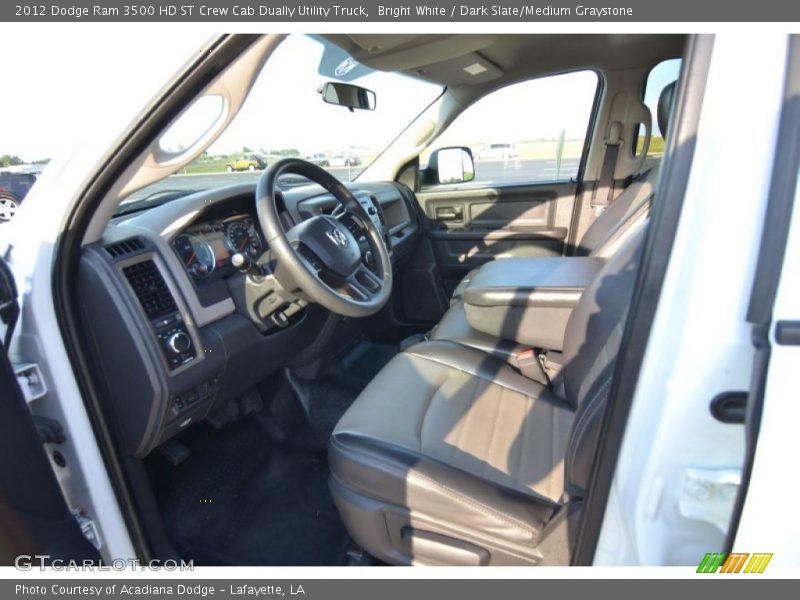 Bright White / Dark Slate/Medium Graystone 2012 Dodge Ram 3500 HD ST Crew Cab Dually Utility Truck