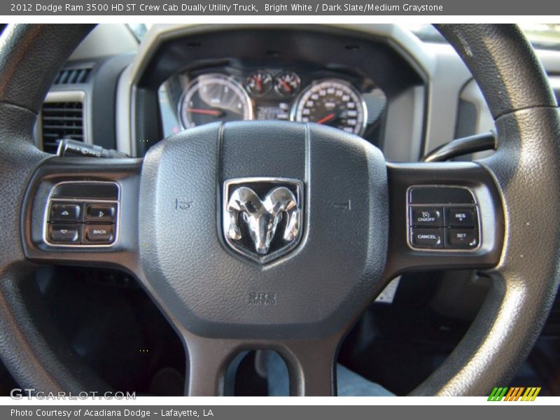 Bright White / Dark Slate/Medium Graystone 2012 Dodge Ram 3500 HD ST Crew Cab Dually Utility Truck