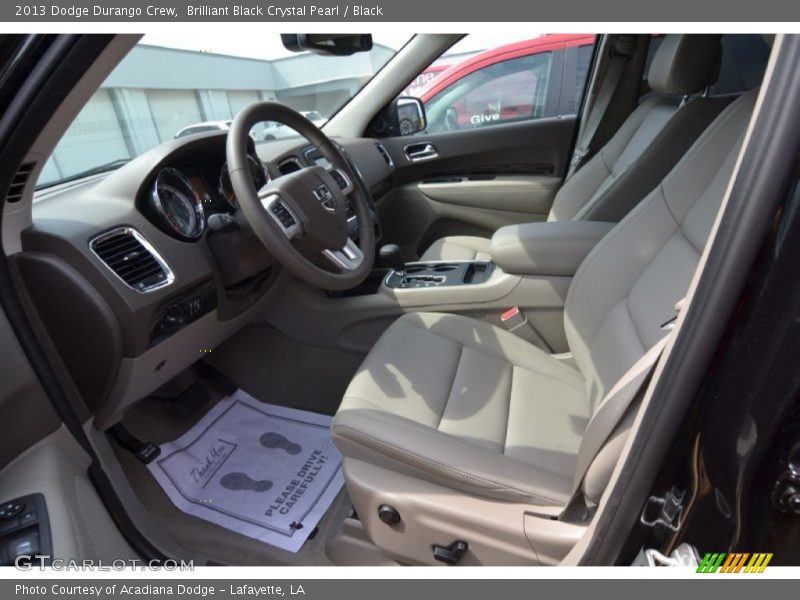 Brilliant Black Crystal Pearl / Black 2013 Dodge Durango Crew