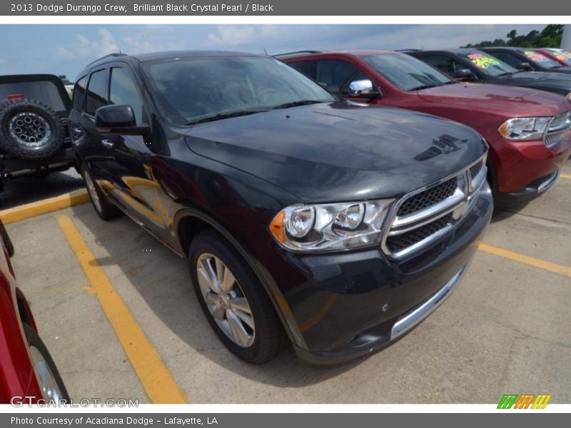 Brilliant Black Crystal Pearl / Black 2013 Dodge Durango Crew