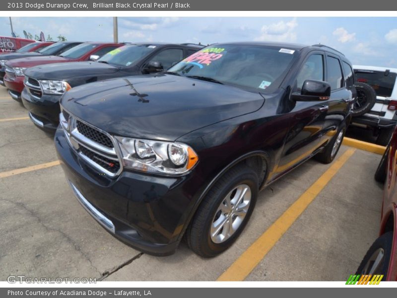 Brilliant Black Crystal Pearl / Black 2013 Dodge Durango Crew