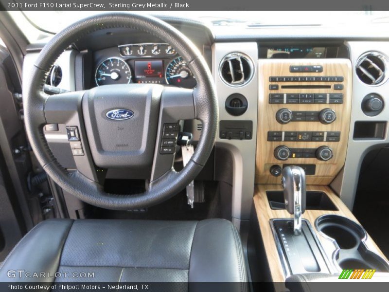 Sterling Grey Metallic / Black 2011 Ford F150 Lariat SuperCrew
