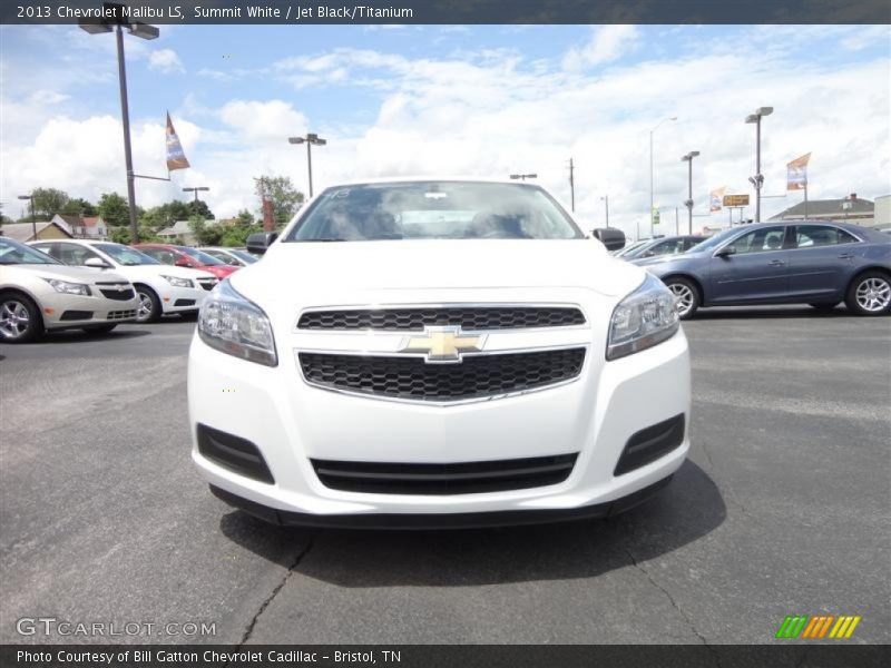 Summit White / Jet Black/Titanium 2013 Chevrolet Malibu LS