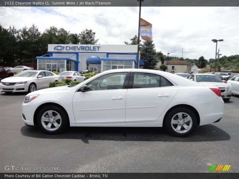 Summit White / Jet Black/Titanium 2013 Chevrolet Malibu LS