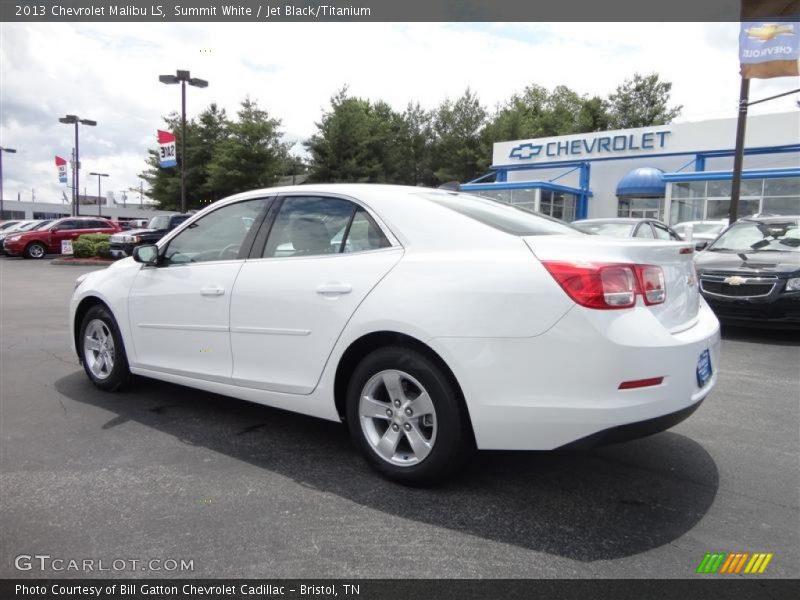 Summit White / Jet Black/Titanium 2013 Chevrolet Malibu LS