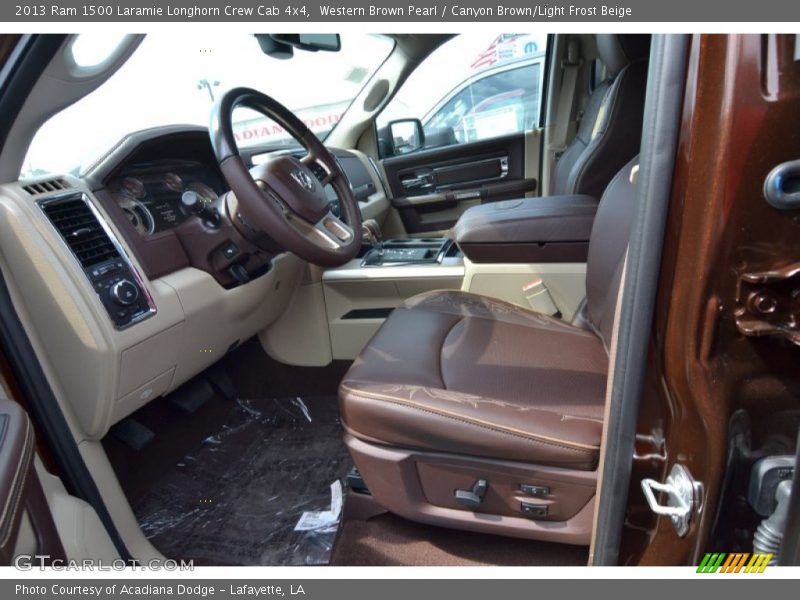 Western Brown Pearl / Canyon Brown/Light Frost Beige 2013 Ram 1500 Laramie Longhorn Crew Cab 4x4