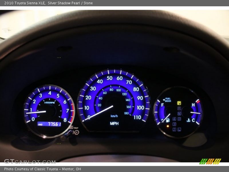 Silver Shadow Pearl / Stone 2010 Toyota Sienna XLE