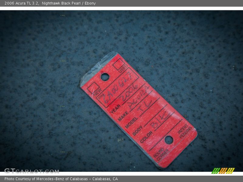 Nighthawk Black Pearl / Ebony 2006 Acura TL 3.2