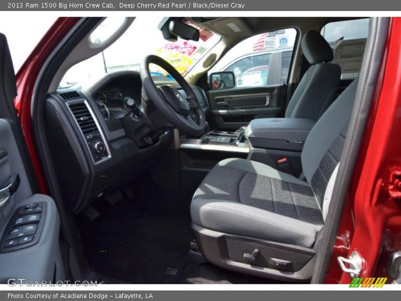 Deep Cherry Red Pearl / Black/Diesel Gray 2013 Ram 1500 Big Horn Crew Cab