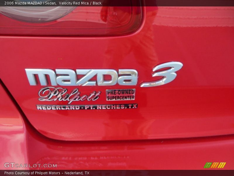 Velocity Red Mica / Black 2006 Mazda MAZDA3 i Sedan