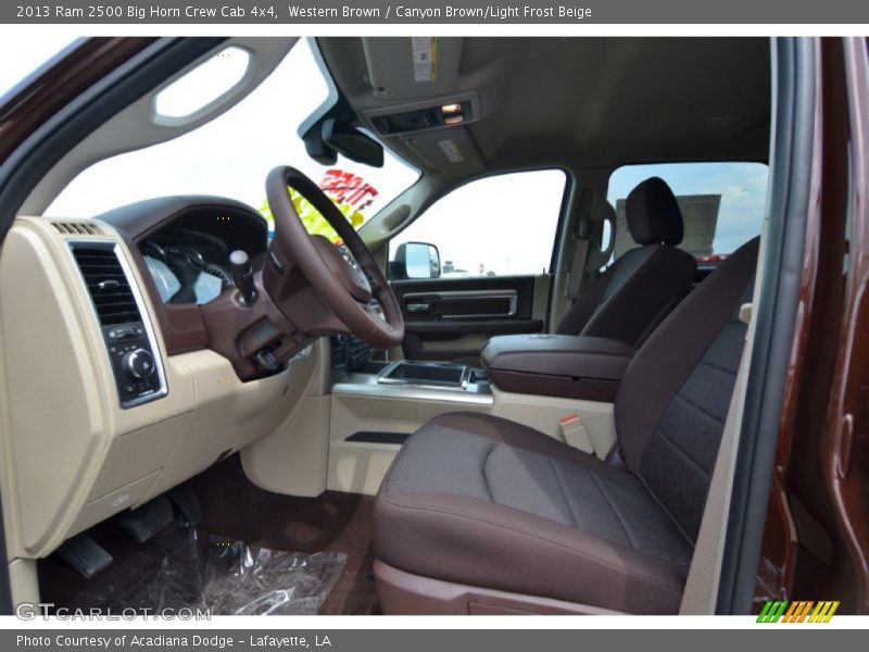 Western Brown / Canyon Brown/Light Frost Beige 2013 Ram 2500 Big Horn Crew Cab 4x4