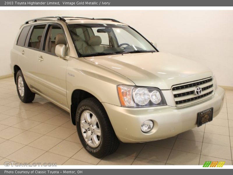 Vintage Gold Metallic / Ivory 2003 Toyota Highlander Limited