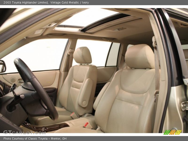 Vintage Gold Metallic / Ivory 2003 Toyota Highlander Limited
