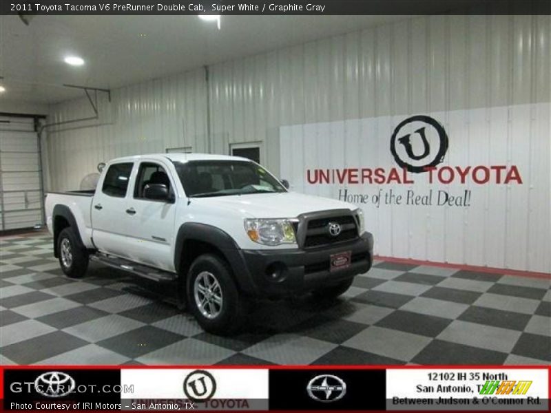 Super White / Graphite Gray 2011 Toyota Tacoma V6 PreRunner Double Cab