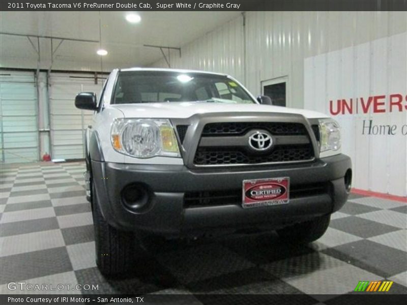 Super White / Graphite Gray 2011 Toyota Tacoma V6 PreRunner Double Cab