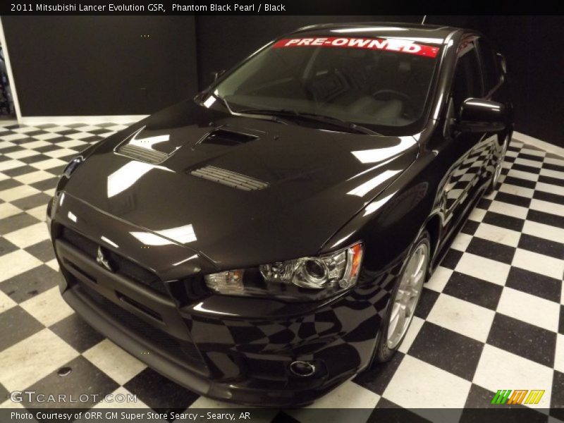 Phantom Black Pearl / Black 2011 Mitsubishi Lancer Evolution GSR