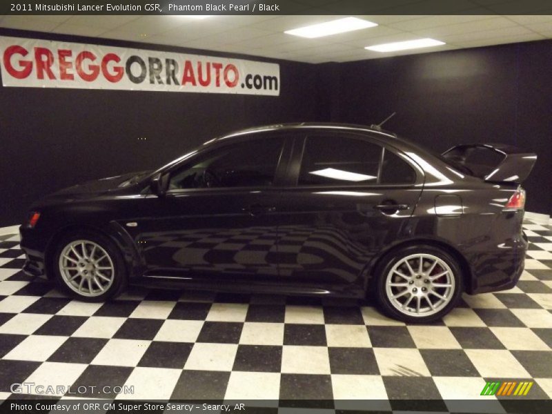 Phantom Black Pearl / Black 2011 Mitsubishi Lancer Evolution GSR
