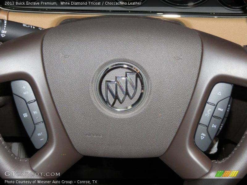 White Diamond Tricoat / Choccachino Leather 2013 Buick Enclave Premium