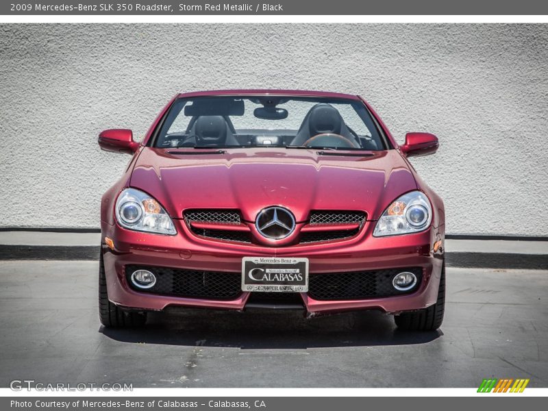 Storm Red Metallic / Black 2009 Mercedes-Benz SLK 350 Roadster