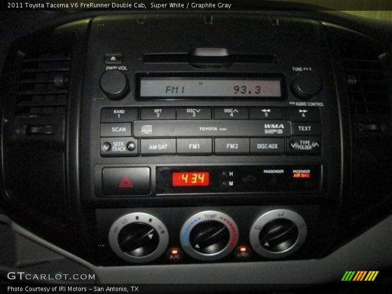 Super White / Graphite Gray 2011 Toyota Tacoma V6 PreRunner Double Cab