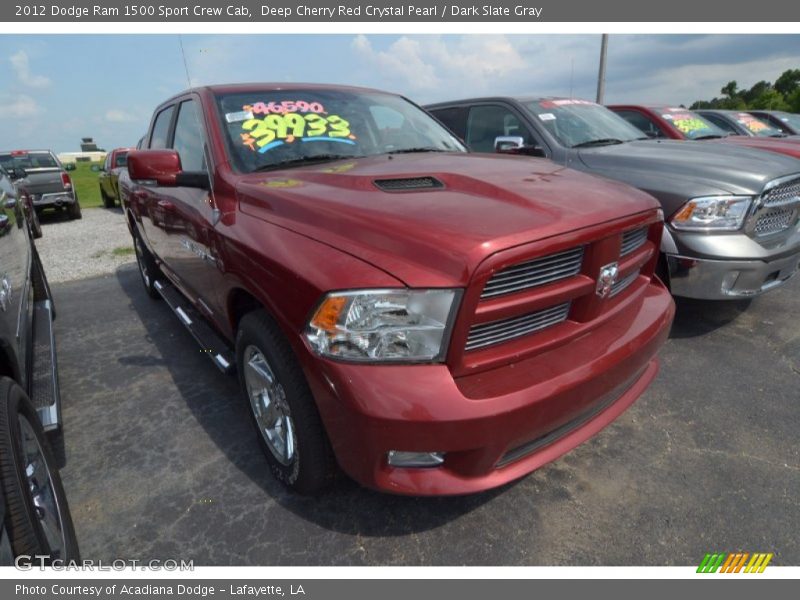 Deep Cherry Red Crystal Pearl / Dark Slate Gray 2012 Dodge Ram 1500 Sport Crew Cab