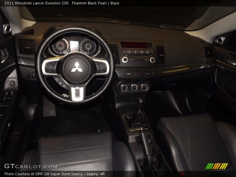 Phantom Black Pearl / Black 2011 Mitsubishi Lancer Evolution GSR