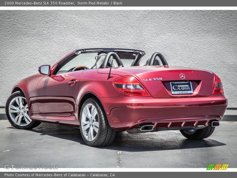 Storm Red Metallic / Black 2009 Mercedes-Benz SLK 350 Roadster