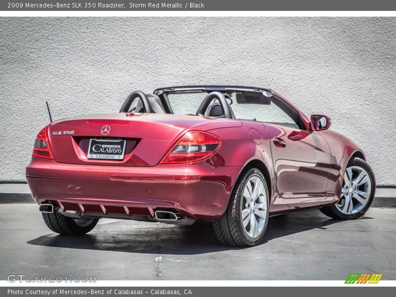 Storm Red Metallic / Black 2009 Mercedes-Benz SLK 350 Roadster