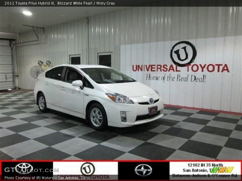 Blizzard White Pearl / Misty Gray 2011 Toyota Prius Hybrid III