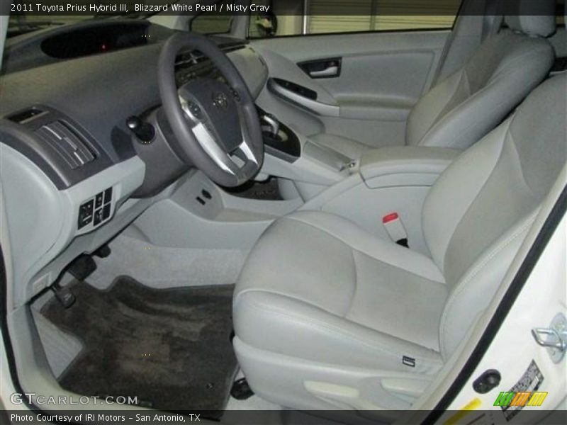 Blizzard White Pearl / Misty Gray 2011 Toyota Prius Hybrid III