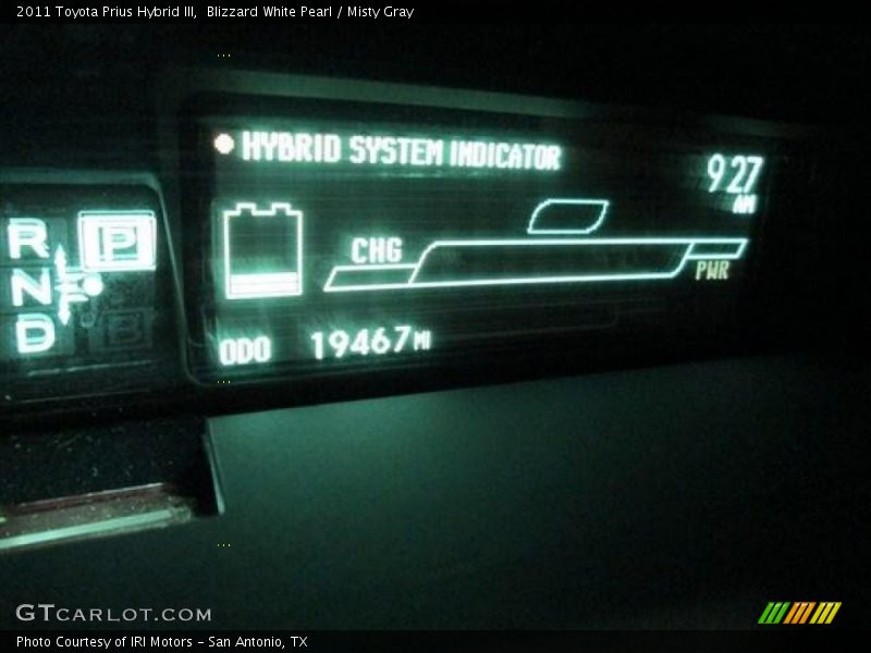Blizzard White Pearl / Misty Gray 2011 Toyota Prius Hybrid III