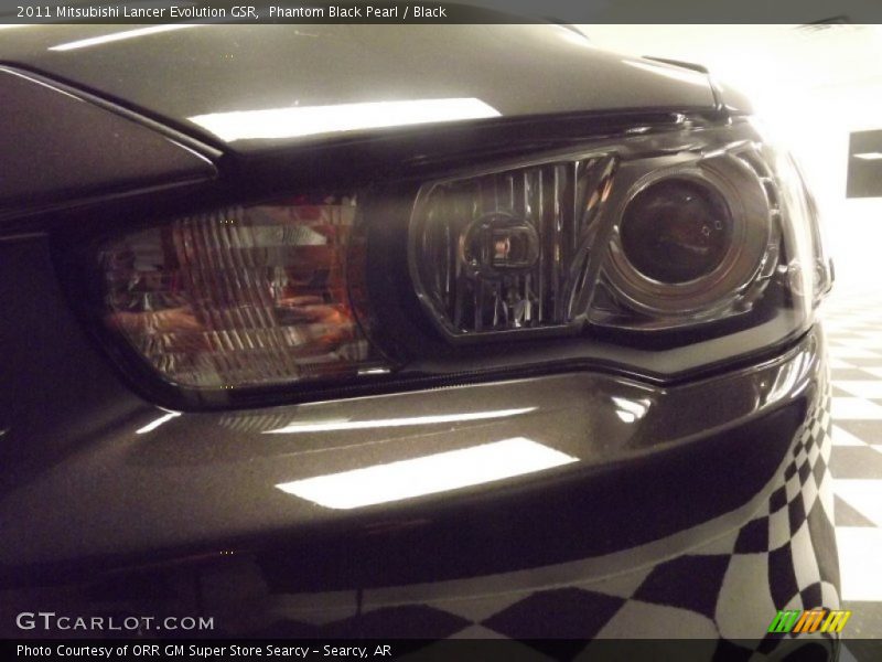 Phantom Black Pearl / Black 2011 Mitsubishi Lancer Evolution GSR