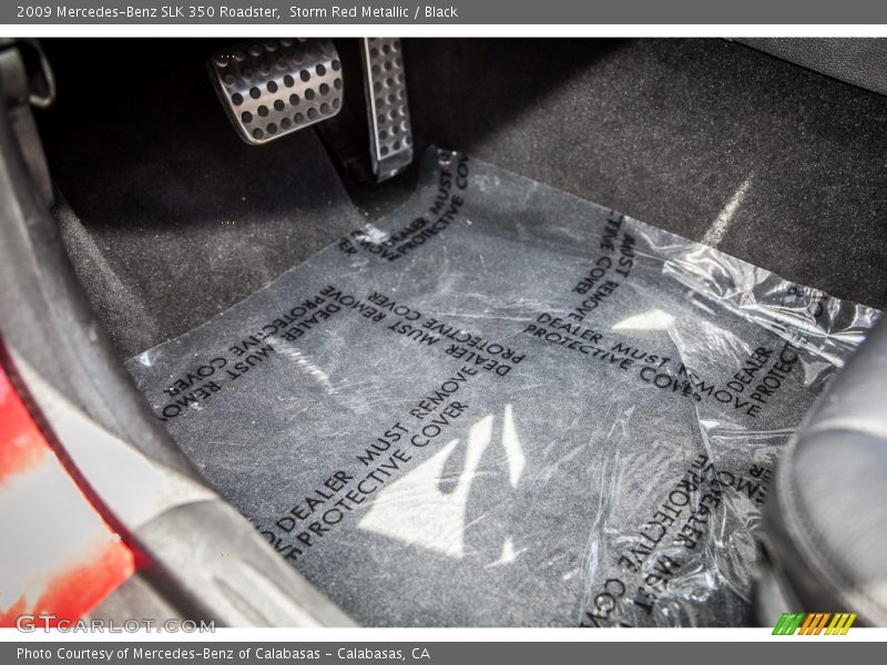 Storm Red Metallic / Black 2009 Mercedes-Benz SLK 350 Roadster