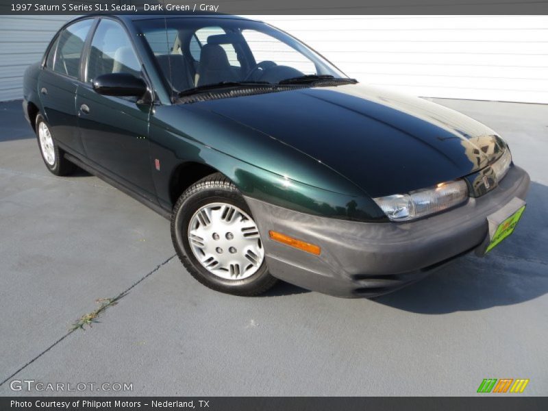 Dark Green / Gray 1997 Saturn S Series SL1 Sedan